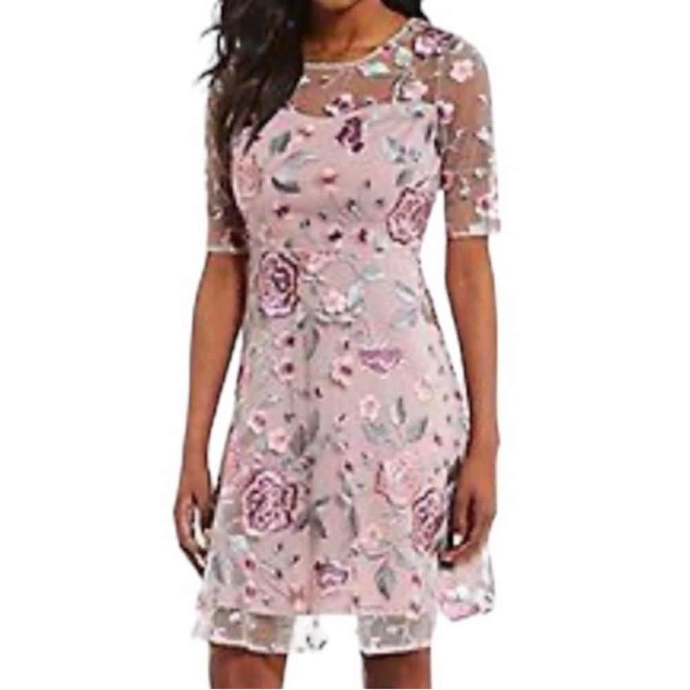 JAX black label lace dress size 10 rose embroidered fairy wimzye
